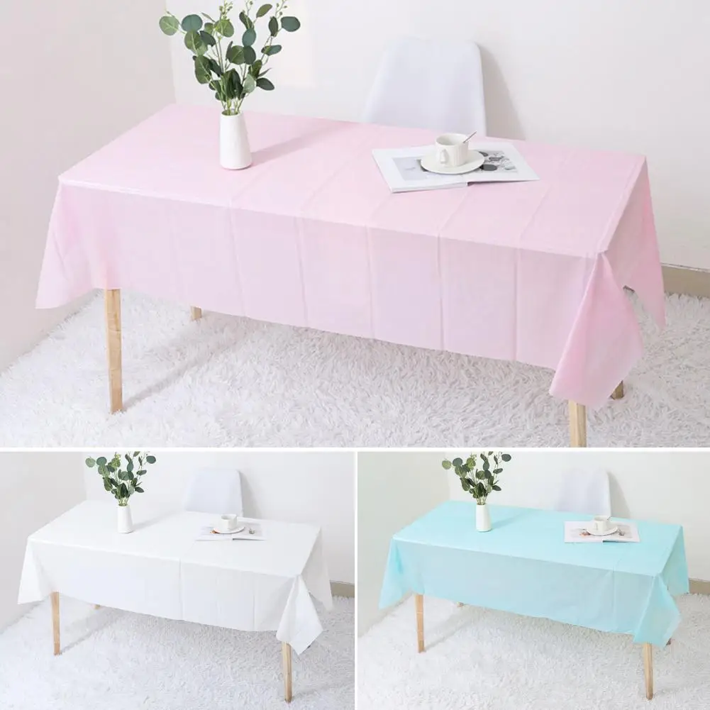 

2Pcs Useful Solid Color Exquisite Party Tablecloth Table Cover Party Supplies Dinner Table Cover Party Tablecloth