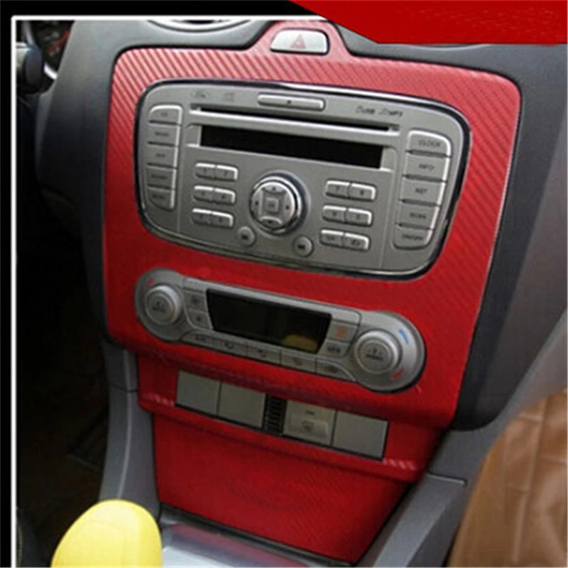 3D Imitation Carbon Fiber Central Control Panel Decoration Sticker