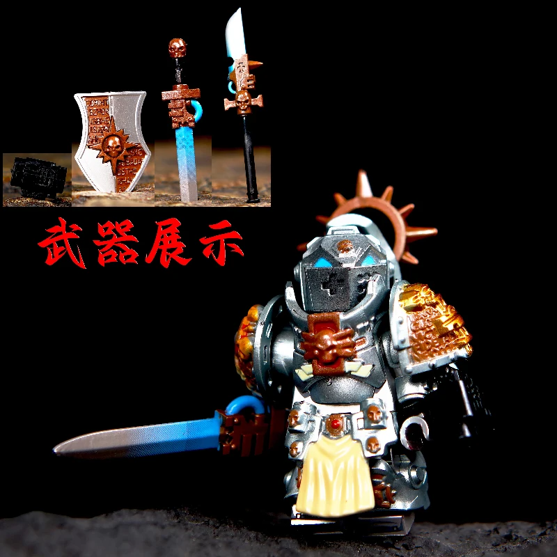 40K game building doll Dark Angel Grey Knight Dark Blue Salamander Mini assembly action figure model toy building blocks
