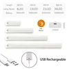 PIR Motion Sensor LED Under Cabinet Lamp Dimmable Rechargeable Night Light Stairs Closet Room Aisle Tube Bar Detector Bulb 4
