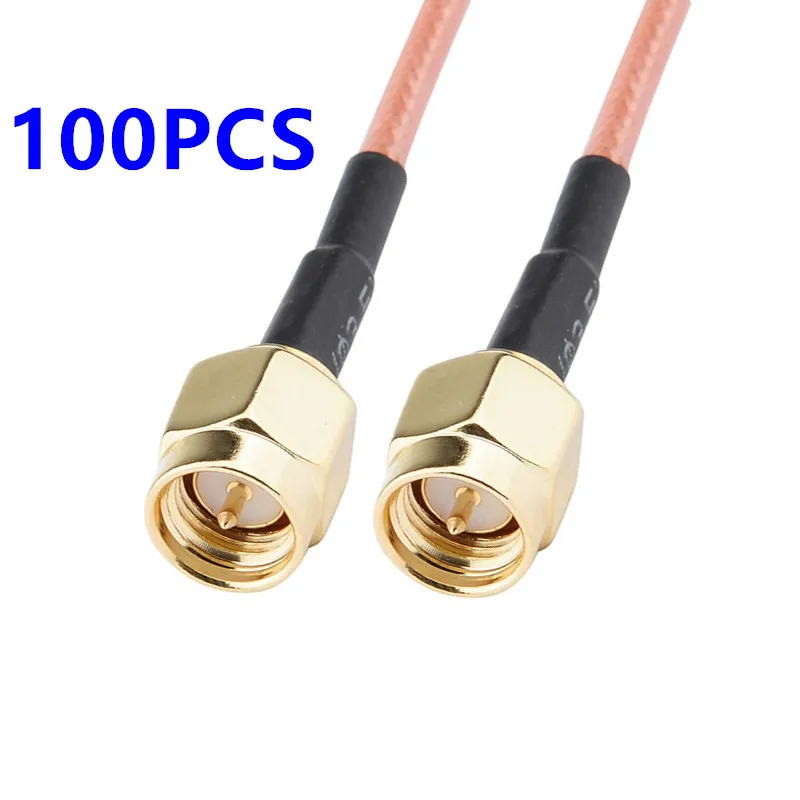 

100PCS SMA Male to SMA Male Cable Assemblies RG316 RF Pigtail Coax Jumper Cable 10CM 15CM 20CM 25CM 30CM 50CM