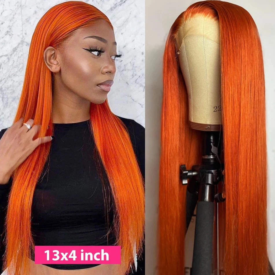 orange-ginger-lace-front-human-hair-wigs-for-women-orange-13x4-bone-straight-transparent-lace-frontal-wig-t-part-human-hair-wig
