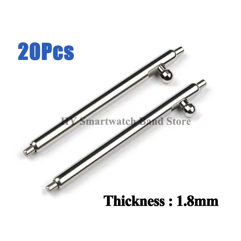 20pcs Quick Release Watch Band Spring Bars - Various Sizes & Thickness Options