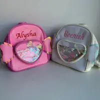 Personalized Kindergarten Backpack, Children's Cartoon Backpack, Cute Girl, Love  Wings, Lightweight Baby Backpack 2