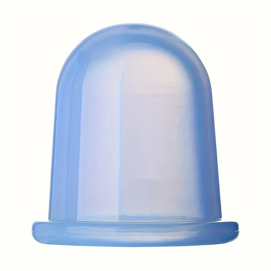 Silicone Cupping Relax Cup - Vacuum Suction Moisture-Absorbing Massage Tool, Transparent, Available in White/Blue