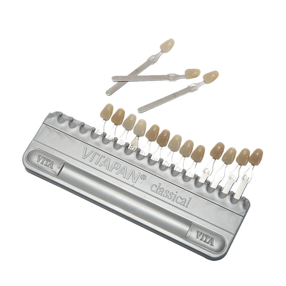 VITA 16 Colors Dental Lab Bleach Shade Guide A1-D4 Composite Resin Teeth Whitening Comparing Denture Model Colorimetric Plate