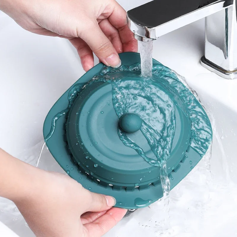 

Home Bathroom Accessorie Kitchen Sink Silica Gel Filter Take Shower Floor Drain Cover Universal Hair Stoppers Catchers