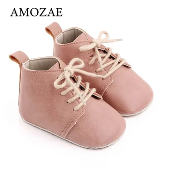 0-18 mesi scarpe per bambini ragazzo ragazza ragazzo pelle PU causale antiscivolo suola morbida neonati bambini che camminano bambino 1