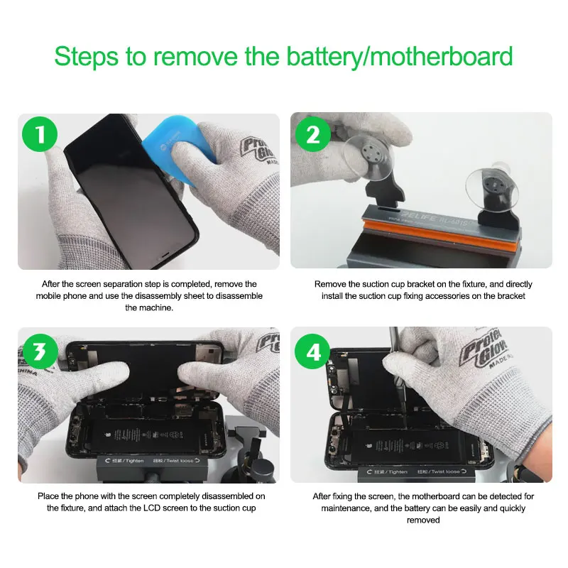 RELIFE RL-601SL Plus 2in1 Phone Free Heating LCD Screen Separator Quick Screen Removal Fixture For iPhone For Android Repair