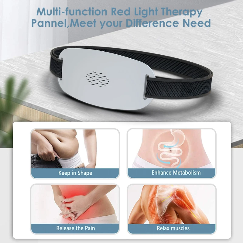 LED 다이오드 라이트 테라피 패널 100 nm, 적외선 및 적색광 치료 벨트 장치, 통증 완화를 위한 웨어러블 랩