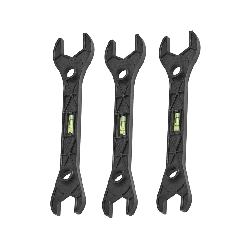 

3Pcs Multifunctional Dual Headed Wrench Fine Workmanship W/ Spirit Level Manual Tool Plumbing Tools Tap Spanner Repa