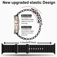 Bracelet océan pour bracelet de montre apple 44mm 40mm 45mm 41mm 49mm 46mm bracelet correas en silicone série iWatch 7 5 6 3 se 8 Ultra 2 9 10 4