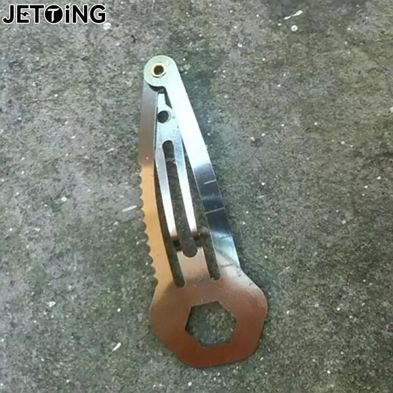 Multi Function Tool Stainless Steel Hairpin Hair Clip Ruler Cutter Screwdriver Keychain