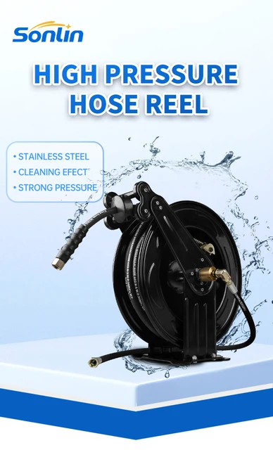 Sonlin High Pressure Washer Stainless Steel Hose reel 5000 PSI 50 FT Expand Pressure  Washer Hose Water - AliExpress