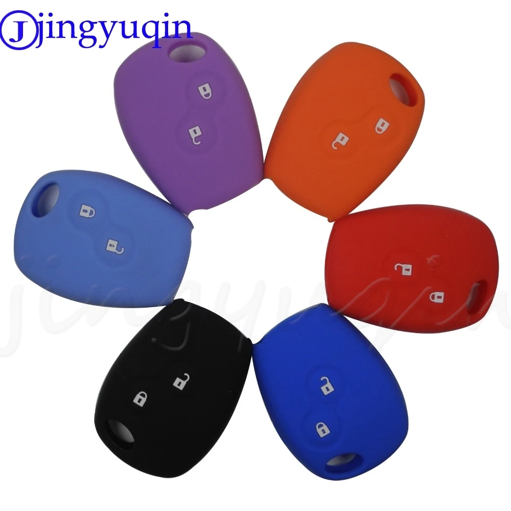 2 Buttons Silicone Rubber Car Remote Key Case Cover For Renault Kangoo DACIA Scenic Megane Sandero Captur Twingo Modus key case car key shell key shell