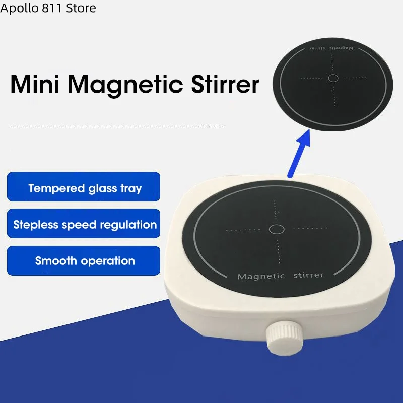 Magnetic Stirrer Kitchen Liquid Mixing Mini Laboratory Stirrer Portable Mixing Stick Board 1L 4000 RPM For Laboratories