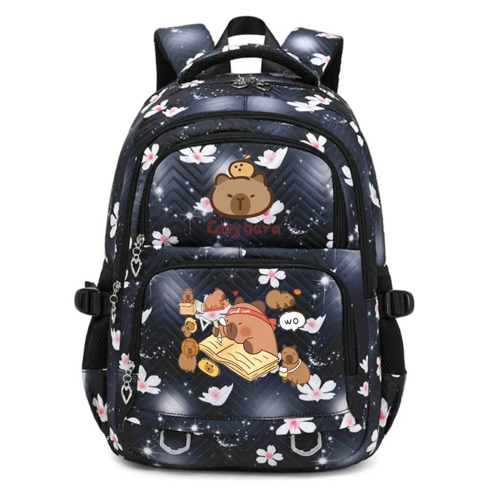 Capybara Backpacks Schoolbag forTeenage Waterproof Girls Backpack Female Travel Bag Bookbag Mochila 6