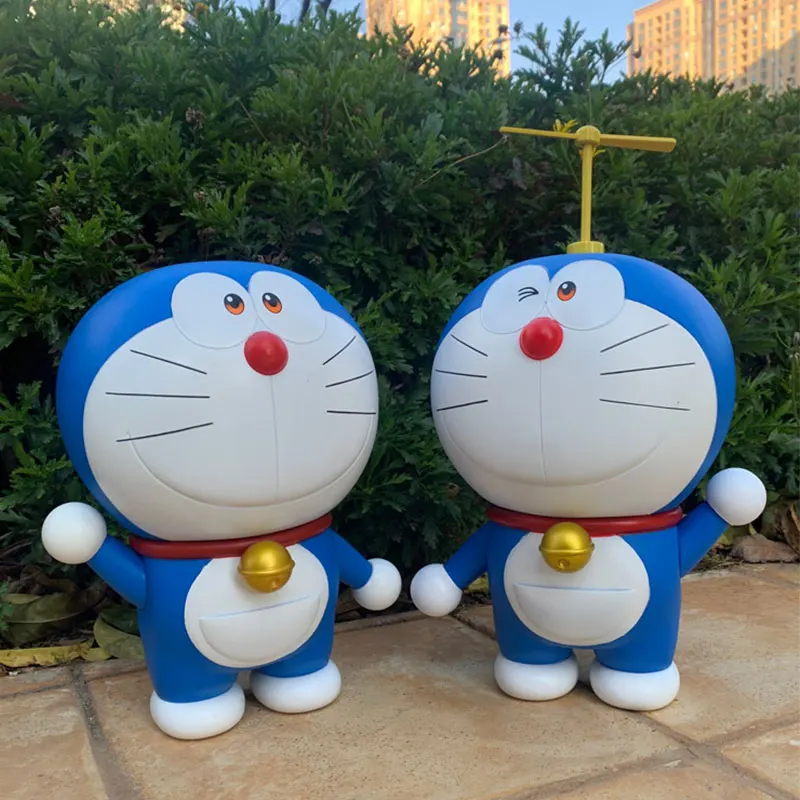

Anime Doraemon 30cm Action Figures Toys Anime Kawaii Desktop Ornament Decor Pvc Model Statue Toy Christmas Birthday Kids Gifts