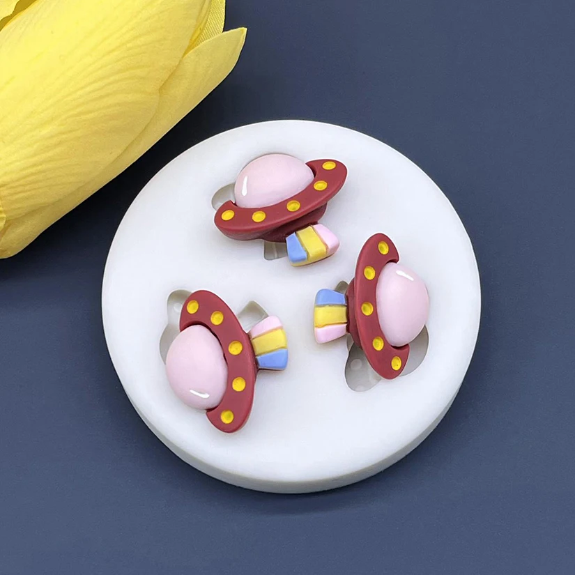 Astronaut Rakete UFO Silikonform Sugarcraft Schokolade Cupcake Backform Fondant Kuchen Dekorieren Werkzeuge – Detail 17