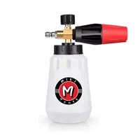Foam Nozzle Snow Foam Lance Foam Bottle Sprayer Adjustable  Angle With 1/4 Quick Connection Three Layers of Foam Mesh Car Wash 1