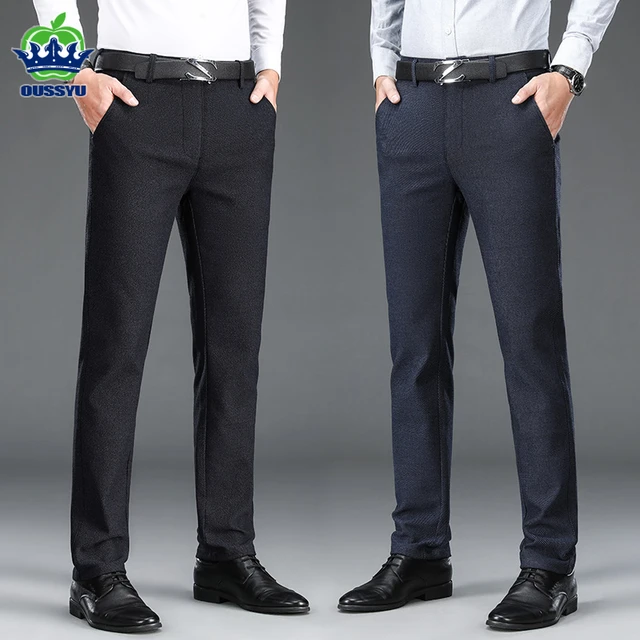 Pantalones De Hombres De Vestir Elegantes De Moda Pantalón De Cuadros  Largos