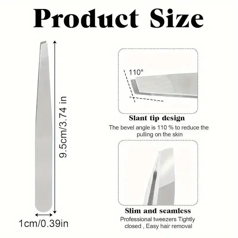 Tweezers Set-Precision Stainless Steel Eyebrow And Facial Hair Debris And Endogenous Hair Removal Suitable for Both Men And Wome