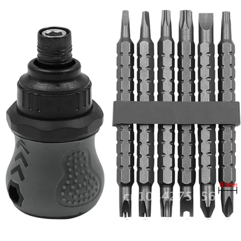 

Telescopic Bit Mini Screwdriver Ratchet Dual-Purpose Screwdriver Portable Repair Hand Tool 12 In 1 Cross Multi-Function