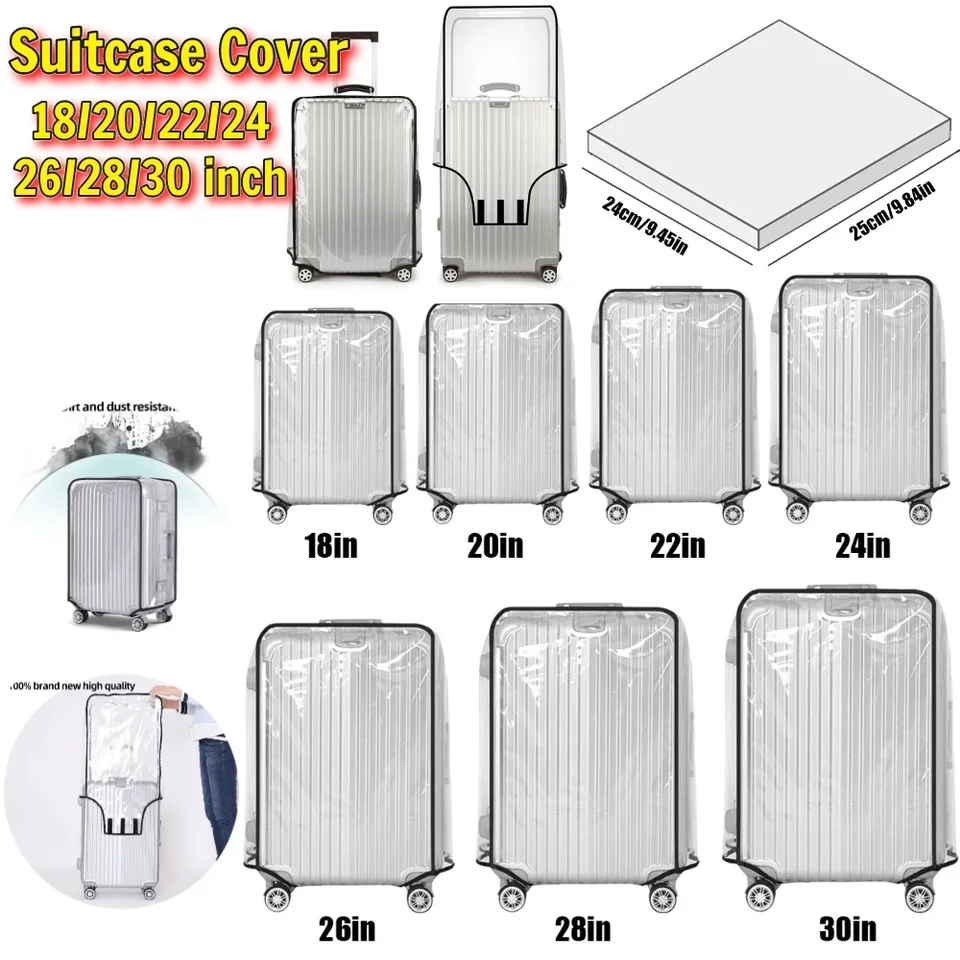 Housse de valise transparente - Lot de 2 protections de valise XL