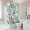 Mid Century Atomic Age Lines, Starburst, Abstract Art Shower Curtains Bathroom Curtains Bathroom Curtains With Hooks Home Decor 6