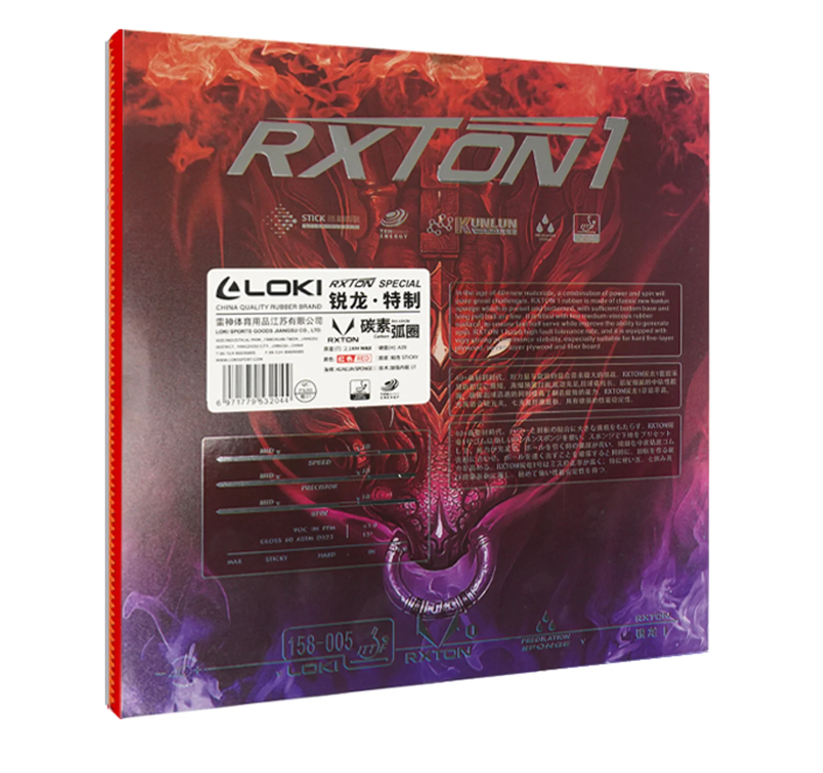 Table Tennis Rubber LOKI RXTON 1 Original Table Tennis Rubber RXTON-1 Allround Spin Control Ping Pong Sponge