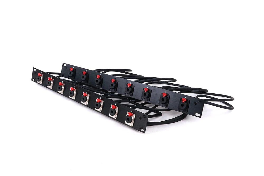 1PC Rack Patch Panel 8 Weg 19 Zoll 1U Schrank 6,3 Panel D Typ Buchse Audio Video Kabel große Drei Core Audio Sitz mit Kabel – Detail 8
