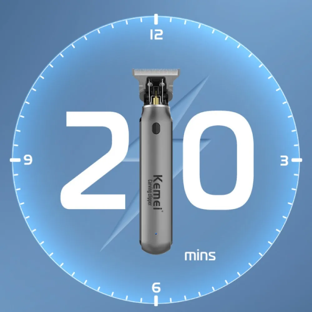 kemei clipper de cabelo eletrico recarregavel sem fio 04