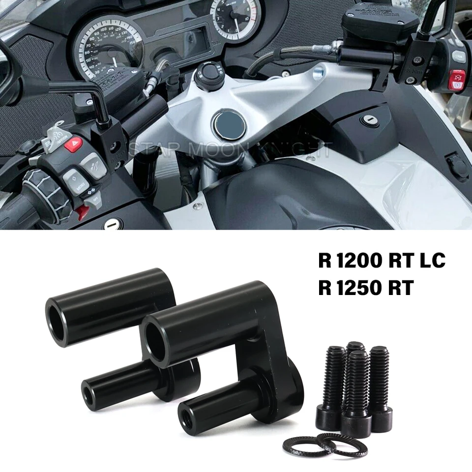 Rehausseurs De Guidon Moto Pour BMW R1200RT / R1250RT - Lot De 2, Réglables En Hauteur Et Inclinaison