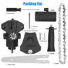 6-Inch Electric Drill Conversion Electric Chain Saw Adapter Tool, Home Portable Mini Chainsaw,Woodworking Trimming/Cutting Tools 4