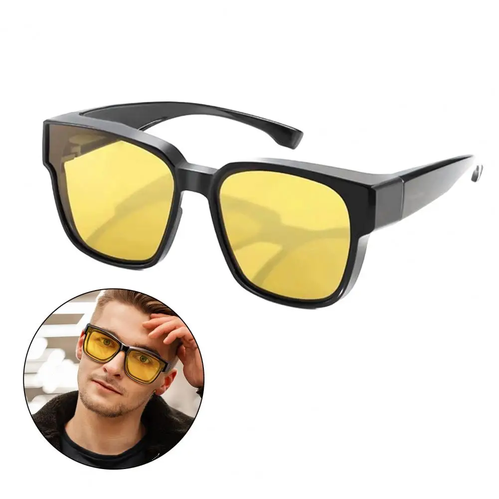 Anti Glared Polarized Sunglasses Over Glasses Night Vision Glasses Nighttime Driving UV400 Protection Wraparound Sunglas