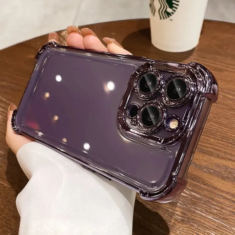 Cute Colorful Daisy Candy Plating Transparent Phone Case