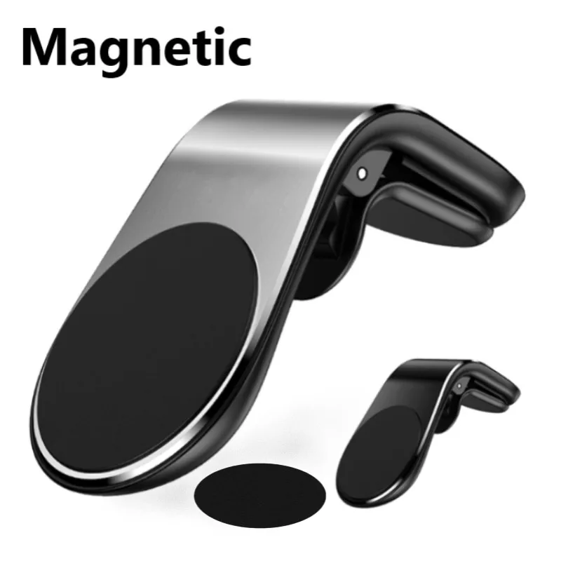 Tanie Magnetyczny typu L uchwyt na telefon w samochodzie stojak na Smartphone klip