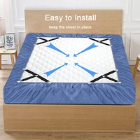 4pcs Bed Sheet Clip Elastic Straps Adjustable Clip Bed Sheet Fasteners Holder Gadgets for Home Organizer Mattress Cover Clips 3