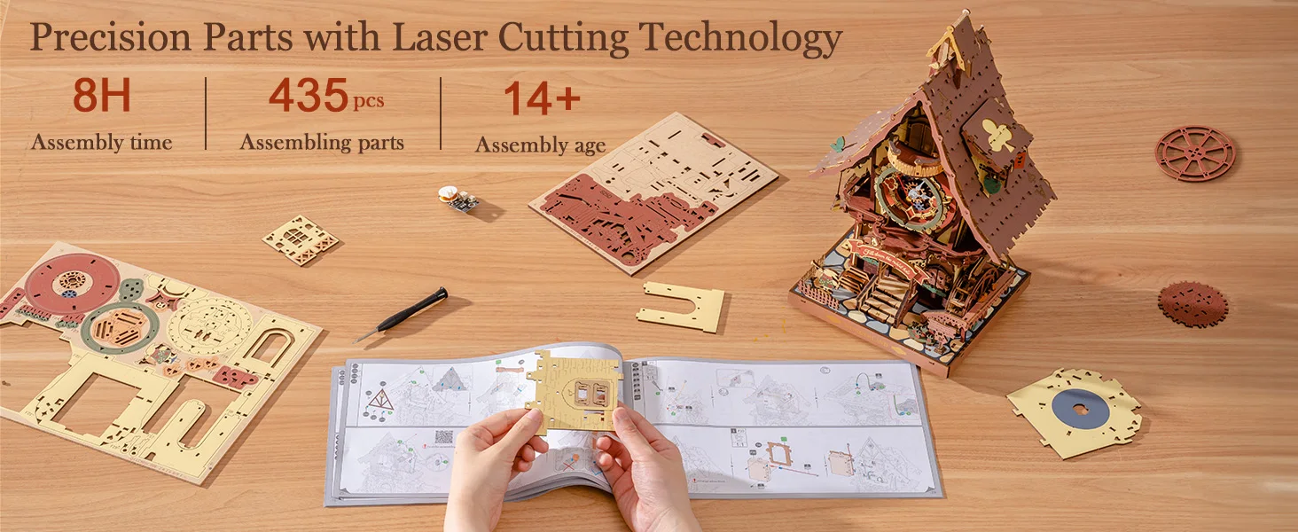 Horloge coucou mécanique 3D