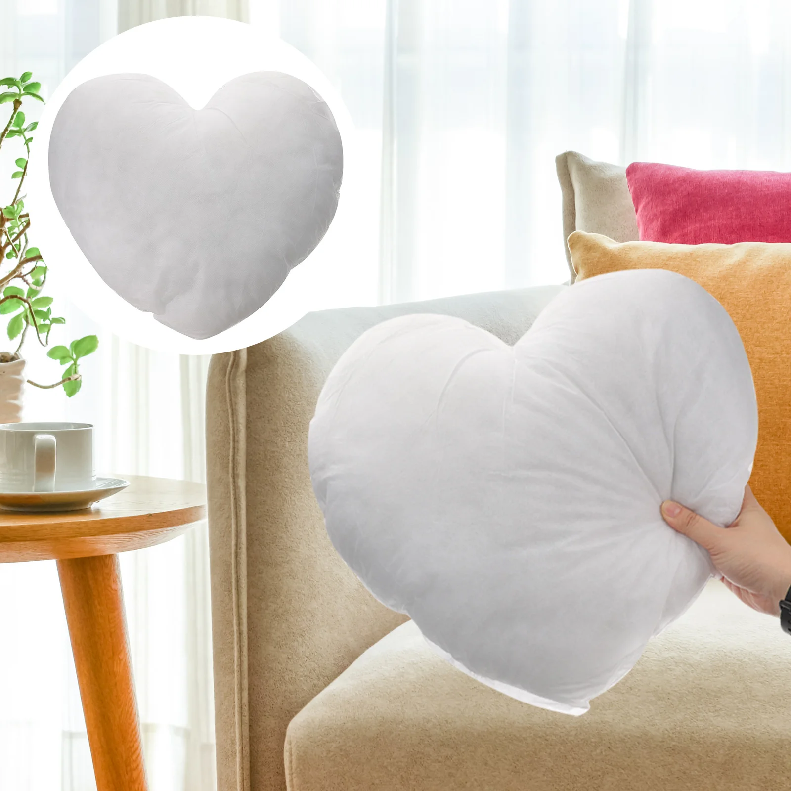 

Peach Heart Pillow Bed Pillows Inner Cushion Filler Polyester Sofa Stuffer Child Throw