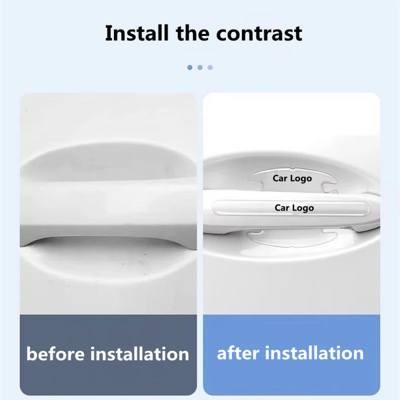 Car door bowl door handle protection sticker rearview mirror glued car stickers for car protection sticker car accessories