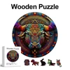 Coloured Cow Theme Wooden Puzzle, Uniquely Irregular Animal Shaped Toys, Creative Handmade Decorations, Holiday Gifts Home Decor 1