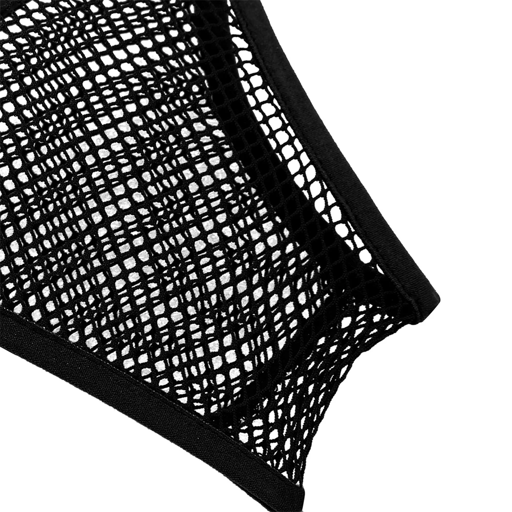 Sexy See Through Fishnet sutiãs lingerie para mulheres, sutiã de malha, transparente, alças largas, pescoço em U profundo, regata de colheita erótica