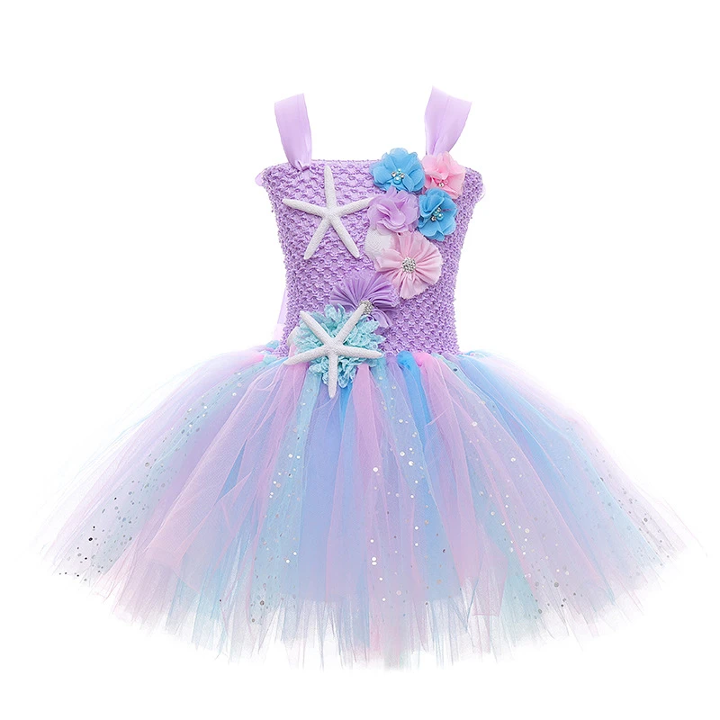Girls Mermaid Ariel Tutu Dress Princess Kids Summer Birthday Party  Halloween Cosplay Costume Children Carnival Dance Clothes - AliExpress 1501