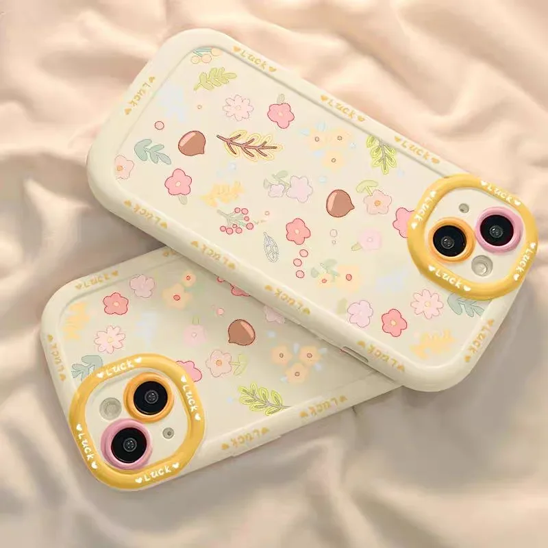 Flower Bow Y2K Red Cherry Design Phone Case Cover