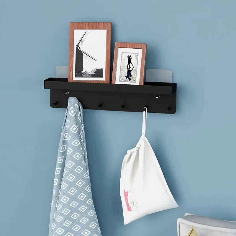 Wall-Mounted Key Holder & Organizer with Hooks