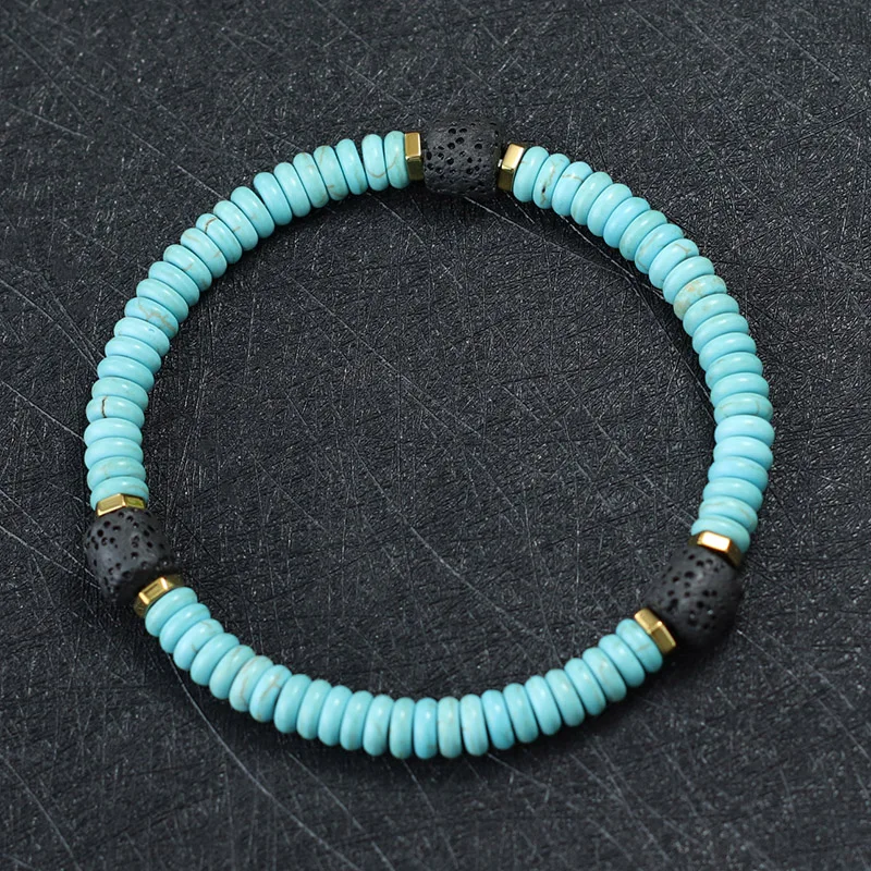 Natural Stone Obsidian Tiger Eyes Beaded Men Bracelet