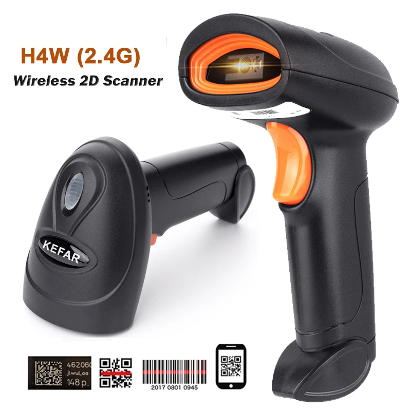 Leitor de Código de Barras Portátil sem Fio Bluetooth Barcode Scanner H4b Códigos qr 2d Pdf417 e h3 Suporte para Loja Logística - Imagem 3