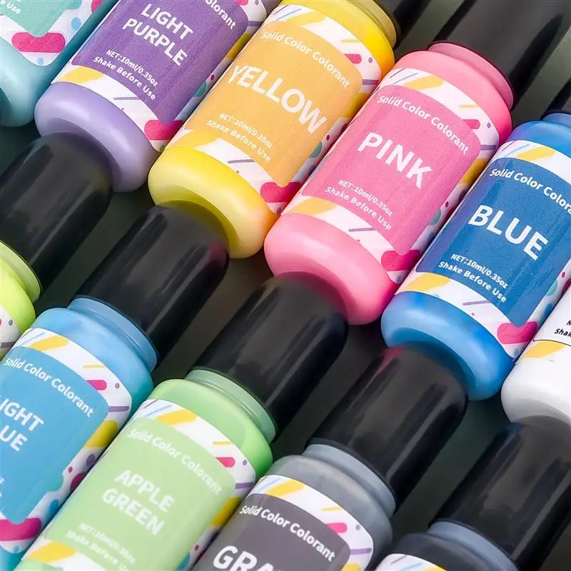 10ML Macaron Solid Color Epoxy Resin Pigments 16 Colors Liquid Colorant Dye DIY Making Crafts Jewelry Making Accessories epoxy resin pigment