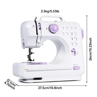 1pcs Portable Electric Sewing Machine Pro With 12 Stitches Patterns,  Multifunctional Home Sewing Machine Parents sewing tools 2